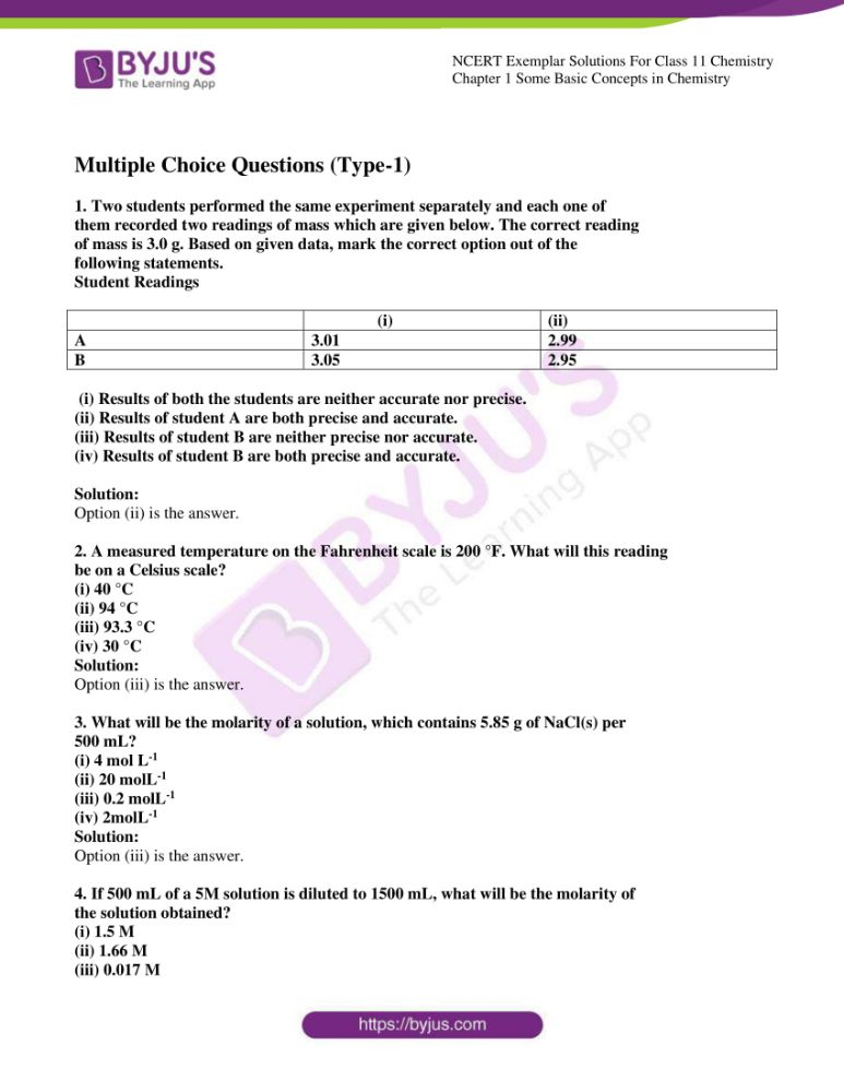 11Th Grade Chemistry Accuracy And Precision Worksheet Answers Bmp extra