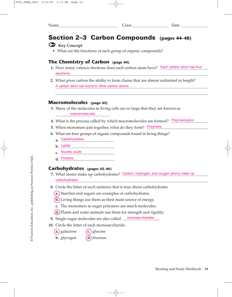 2 3 Elements And Compounds Worksheet Answer Key Waltery Learning 