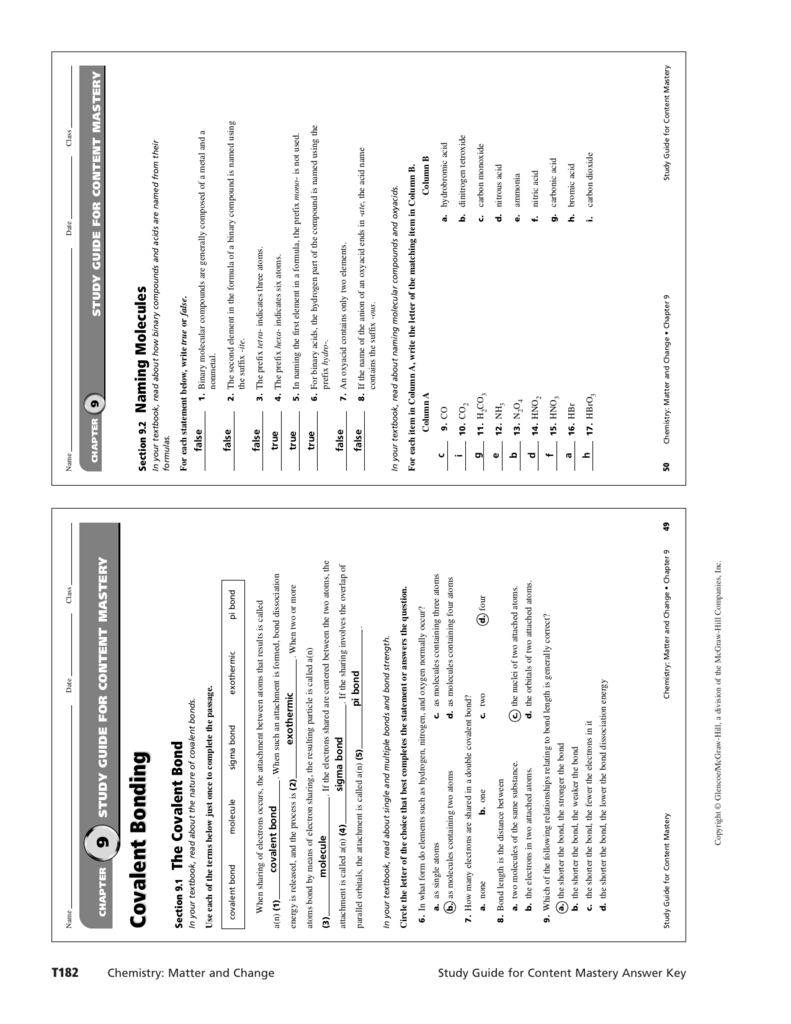 25 Chemistry Chapter 2 Matter And Change Worksheet Answers Free 