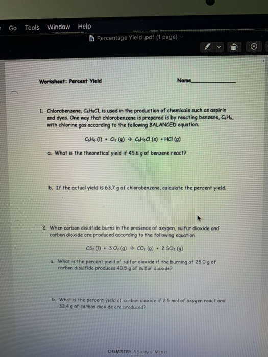 26 Chemistry A Study Of Matter Worksheet Worksheet Information