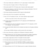 27 The Mole And Avogadro s Number Worksheet Answers Worksheet Information