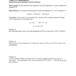 28 Chemistry Worksheet Heat And Calorimetry Problems Worksheet