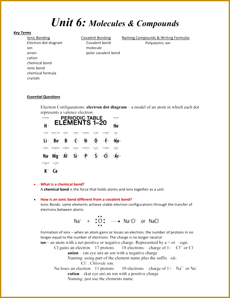 3 Naming Covalent Compounds Worksheet FabTemplatez