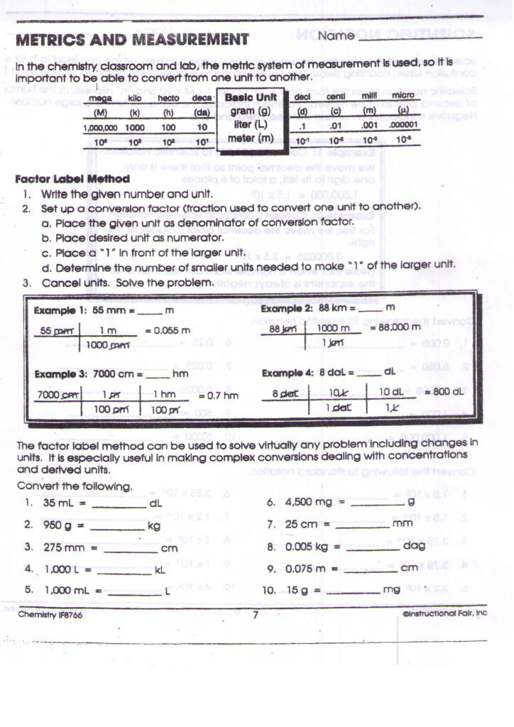 30 Factor Label Worksheet Labels Information List