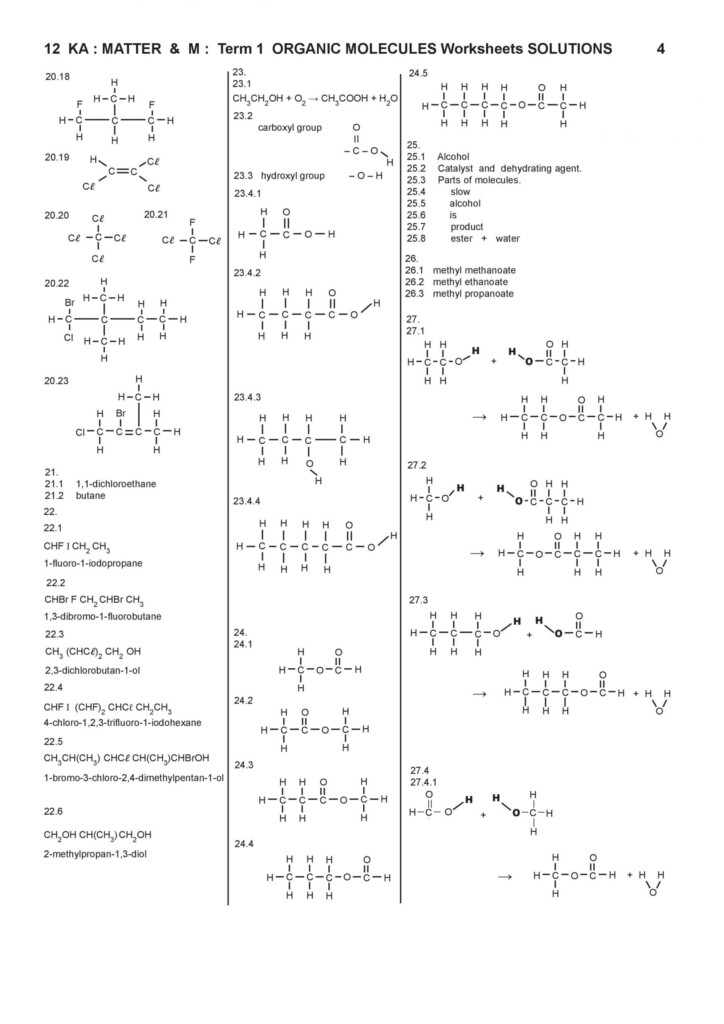 30 Organic Chemistry Worksheet With Answers Education Template