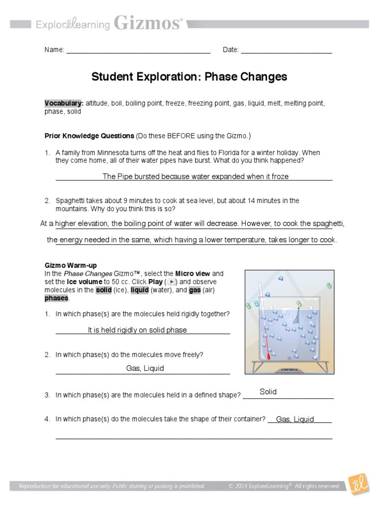 30 Phase Change Worksheet Answers Education Template