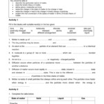 30 States Of Matter Worksheet Chemistry Education Template