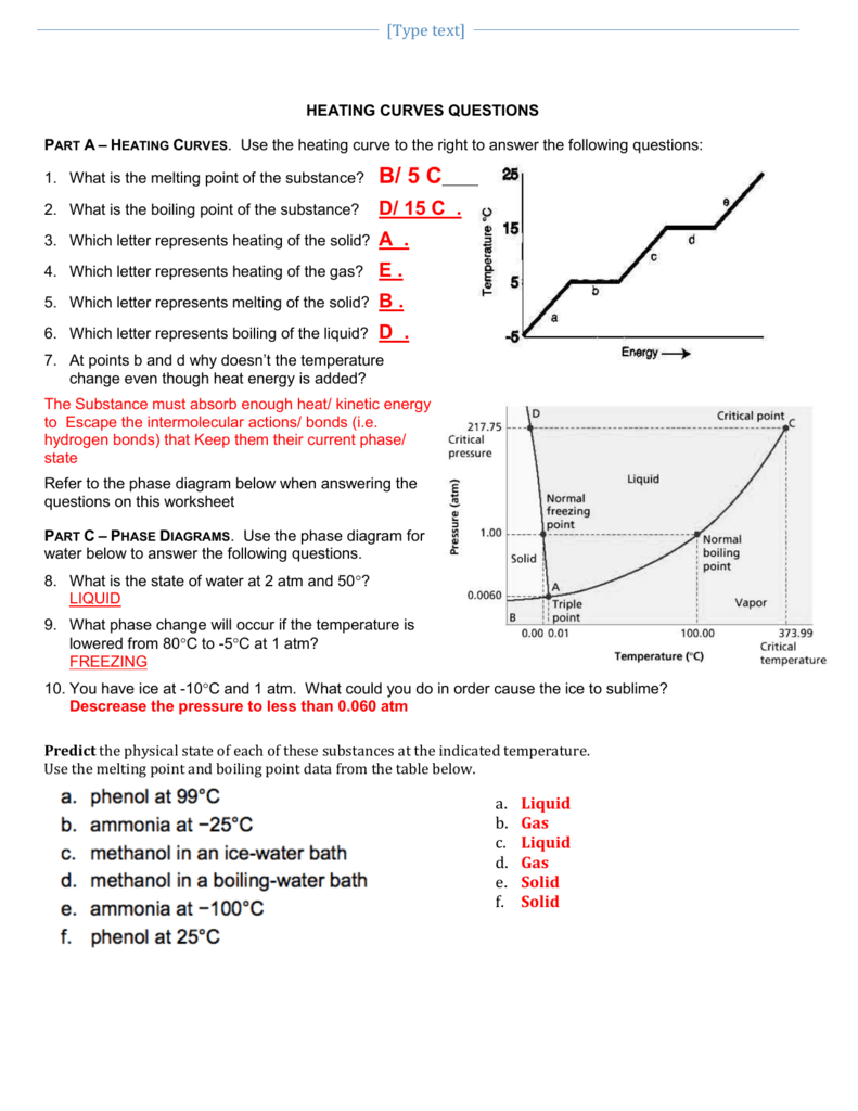 31 Heating Curve Worksheet Answers Worksheet Resource Plans