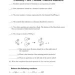 35 Chemistry Unit 7 Worksheet 3 Write Balanced Chemical Equations