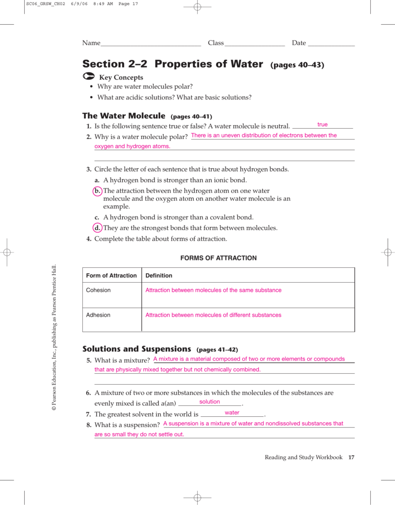 35 Properties Of Water Worksheet Answers Free Worksheet Spreadsheet