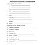 37 Naming Ionic Compounds Practice Worksheet Answer Key Worksheet