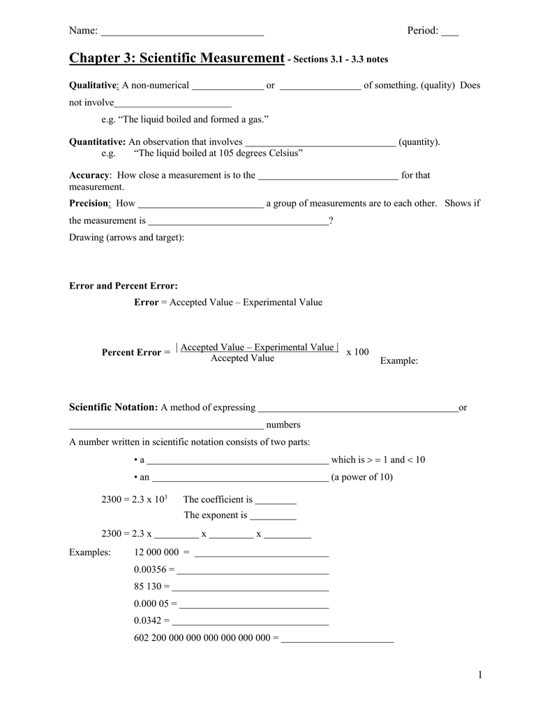 38 Chemistry Chapter 3 Scientific Measurement Worksheet Answers