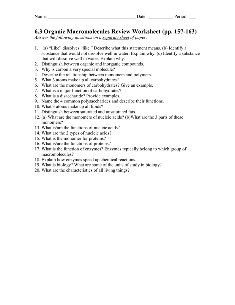 41 Chemistry Of Life Worksheet Answers Combining Like Terms Worksheet