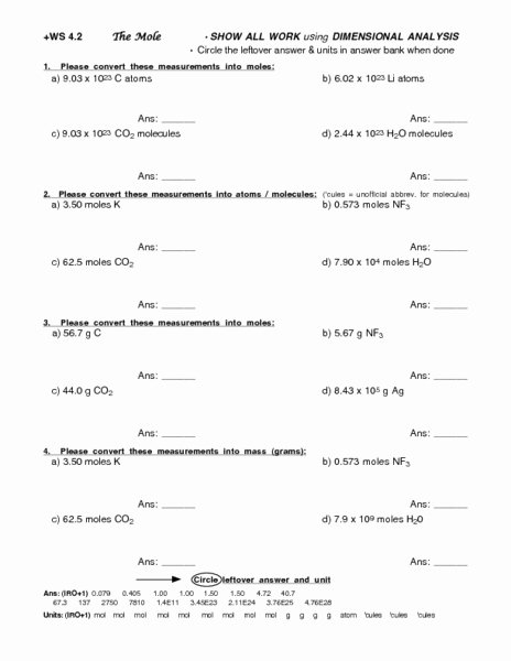 42 Molar Conversion Worksheet Answers Chessmuseum Template Library