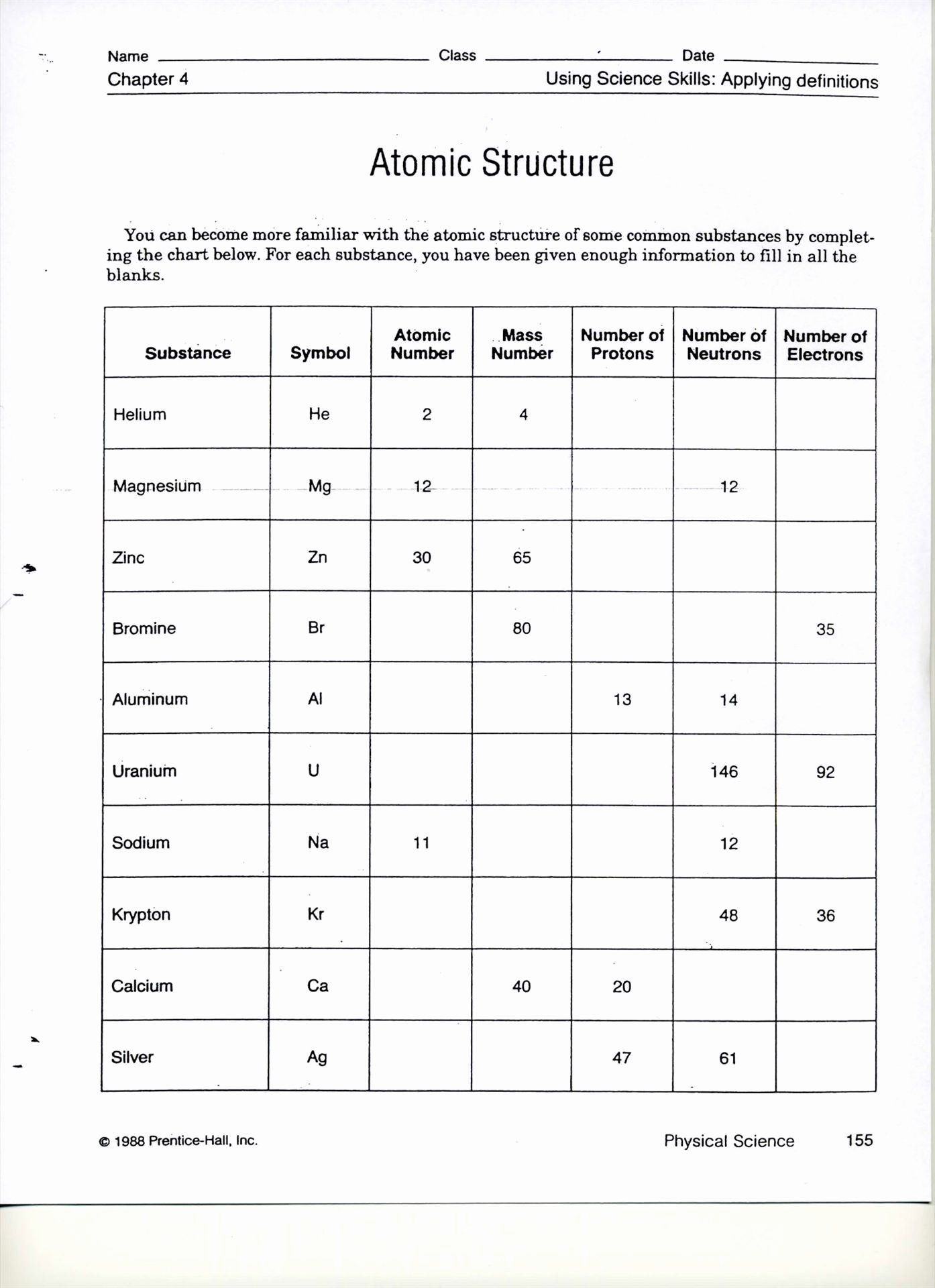 50 Periodic Table Worksheet High School In 2020 Atomic Structure 