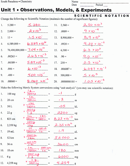 50 Scientific Notation Worksheet Answer Key Chessmuseum Template Library