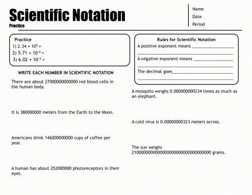 50 Scientific Notation Worksheet Chemistry Chessmuseum Template Library