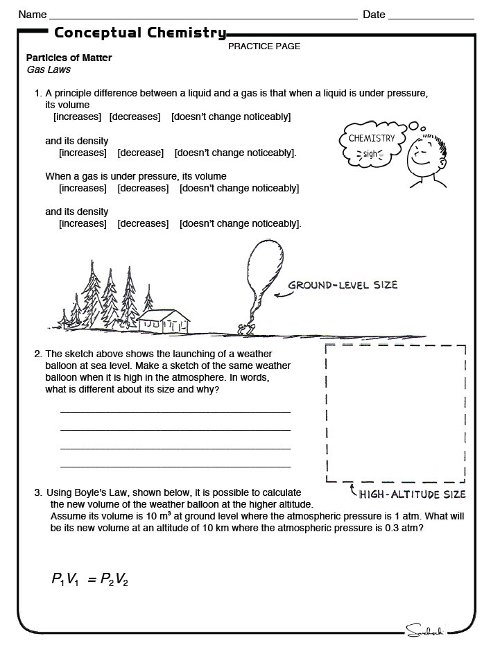 6 3 Gas Law Worksheet Conceptual Academy