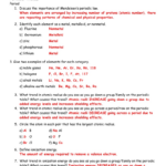 8 Pics Trends Of The Periodic Table Worksheet Part 1 Answer Key And