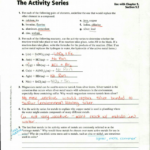 Activity Series And Solubility Rules WKST Key pdf TEACHING