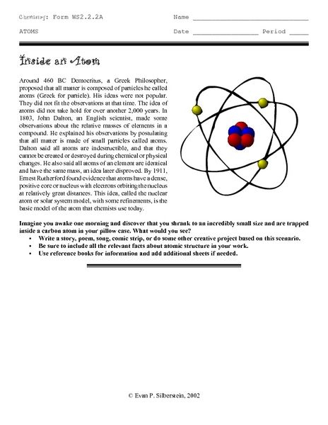 Atomic Structure Worksheet Chemistry If8766 SHOTWERK