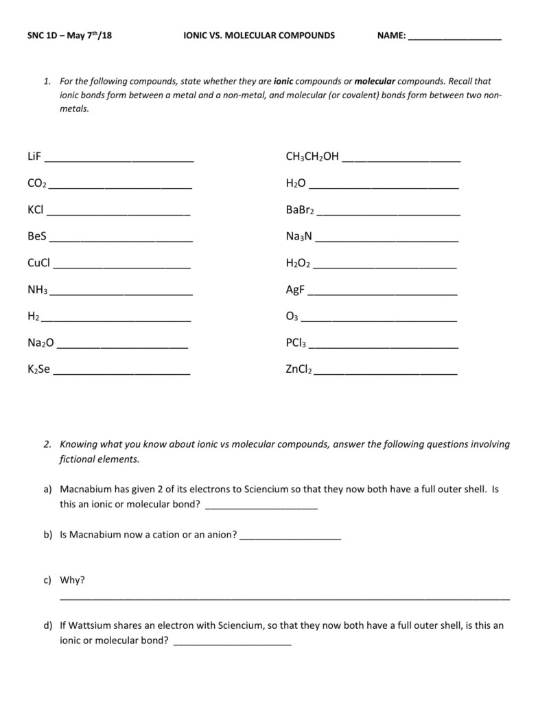 Atoms Elements And Compounds Worksheet Answers Worksheet List