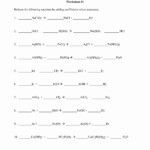 Balancing Chemical Equations Practice Worksheet With Answers