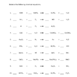 Balancing Chemical Equations Practice Worksheet With Answers How To