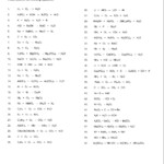 Balancing Chemical Equations Worksheet 50 Questions Tessshebaylo