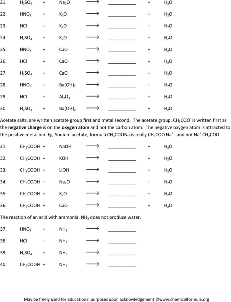 Balancing Chemical Equations Worksheet Intermediate Level Pdf Db 