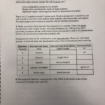 Basic Chemistry Review Worksheet