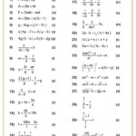 Best Rearranging Formulas Worksheet Pdf The Blackness Project