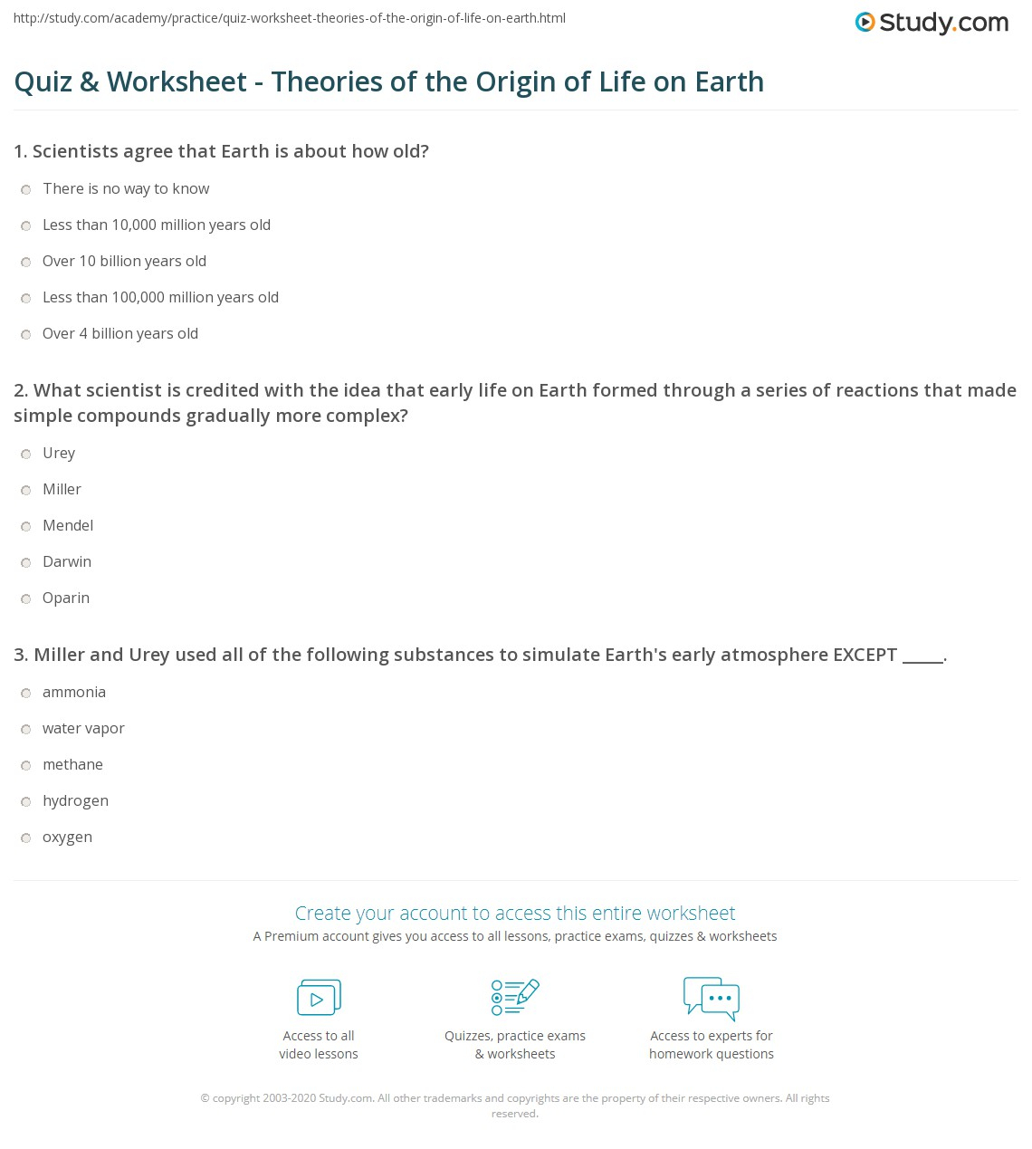 Biology The Study Of Life Worksheet Answers Ivuyteq