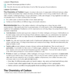 Carbon Compounds Worksheet Chapter 2 3 the Chemistry Of Life Download Printable PDF