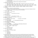 Chapter 9 Stoichiometry Chapter Review Answers