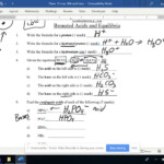 Chem 12 Bronsted Lowry Worksheet Answer Key YouTube