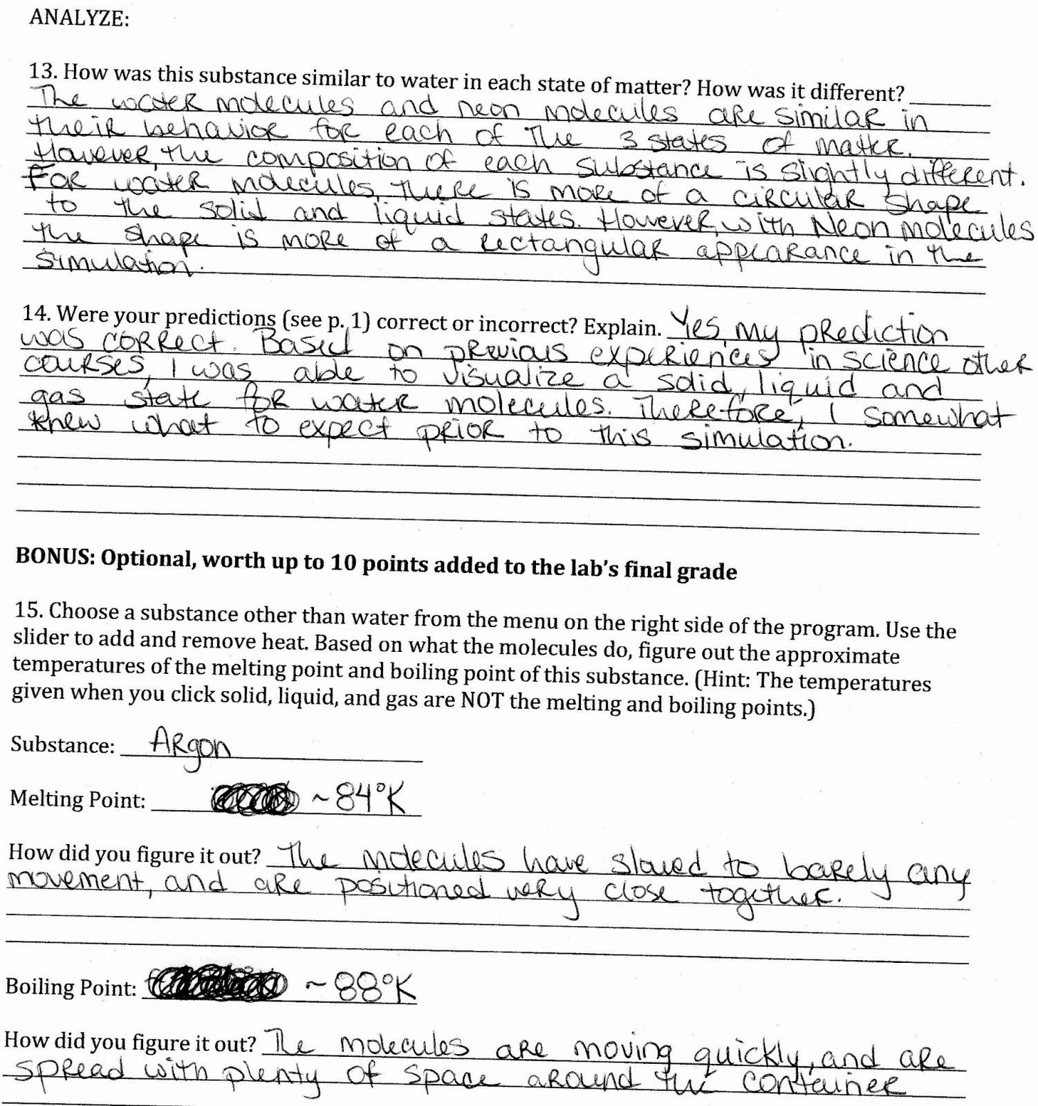 Chemistry 1 Worksheet Classification Of Matter And Changes Answer Key