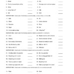 Chemistry A Study Of Matter Worksheet Answers