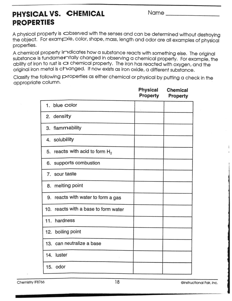 Chemistry August September 2012 Calendar Physical Vs Chemical 