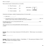 Chemistry Average Atomic Mass Worksheet Answers Db excel