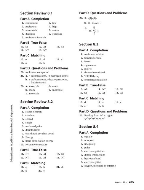 Chemistry Chapter 8 Covalent Bonding Worksheet Answers Ionic And 