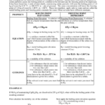 Chemistry Colligative Properties Worksheet