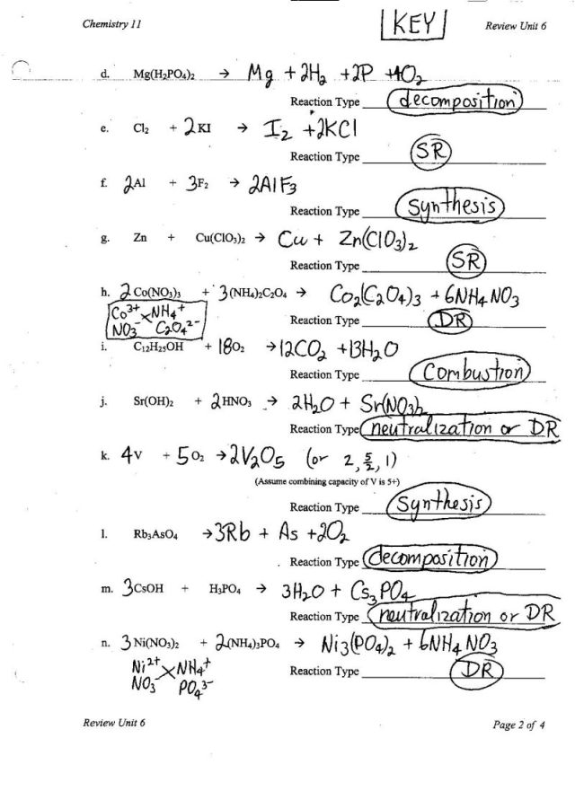 Chemistry If8766 Page 11 Answer Key Findworksheets