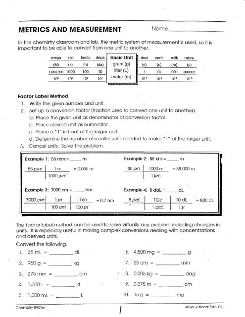 Chemistry If8766 Page 9 Answer Key Thekidsworksheet