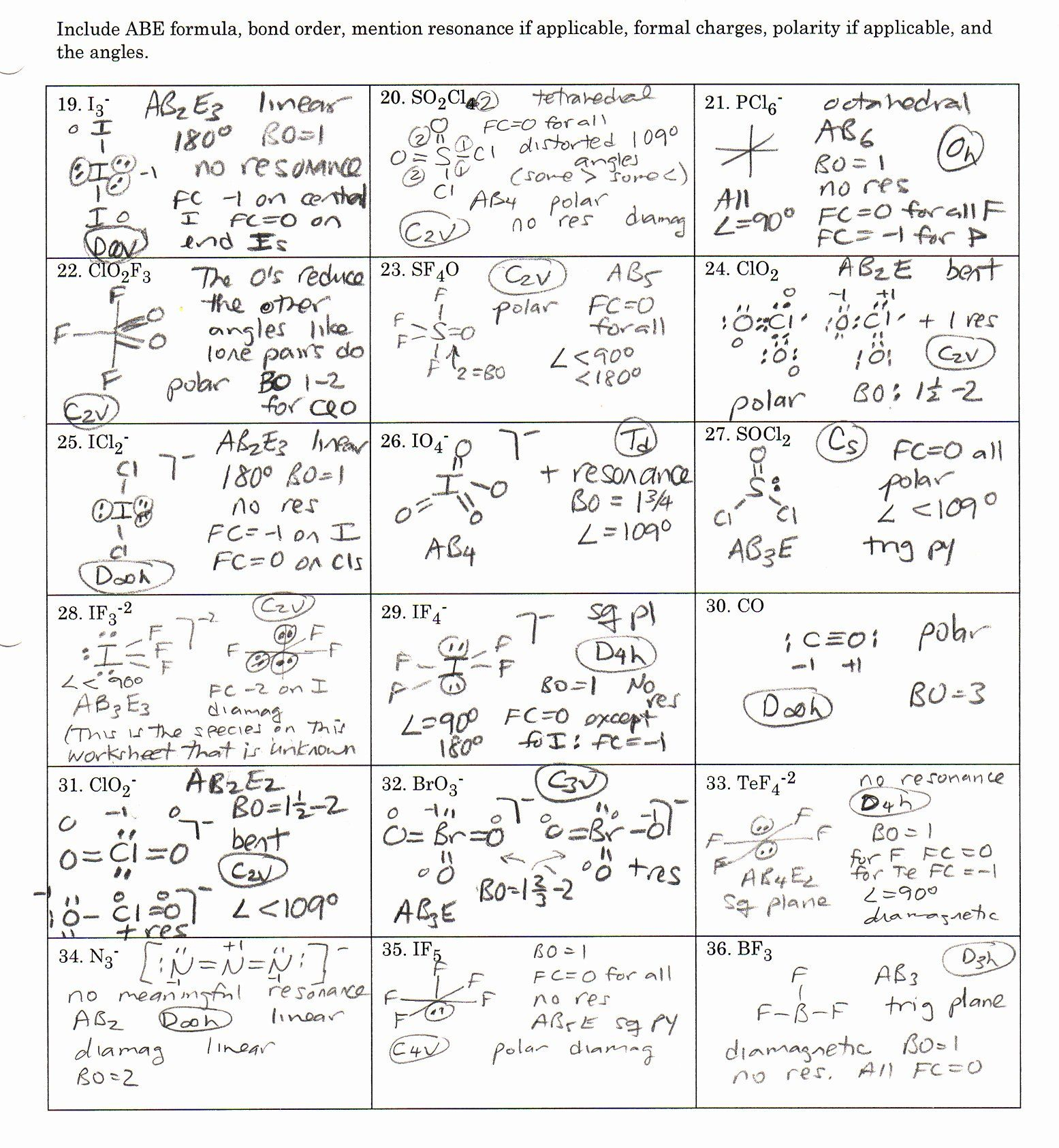 Chemistry Lewis Dot Structure Worksheet Answers Thekidsworksheet