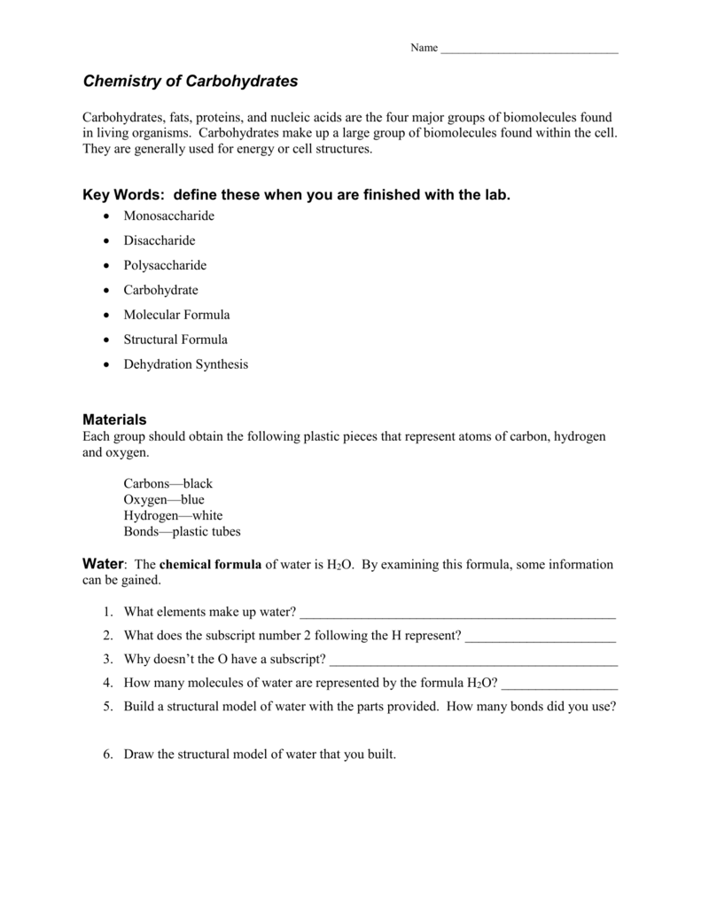 Chemistry Of Fats And Proteins Worksheet Answers Nidecmege