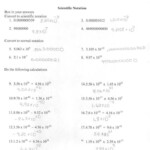 Chemistry Scientific Notation Worksheet Answer Key Kidz Activities