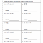 Chemistry Scientific Notation Worksheet Answer Key Promotiontablecovers