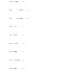 CHEMISTRY SINGLE REPLACEMENT REACTION WORKSHEET