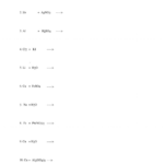 Chemistry Single Replacement Reaction Worksheet Printable Pdf Download